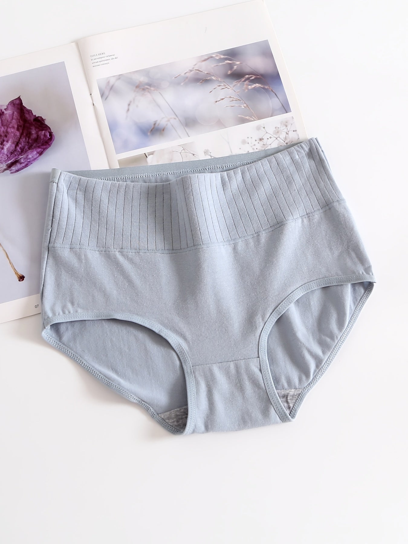 Women's Cotton Mid-Rise Solid Briefs Pack of 5 Comfortable Seamless Underwear