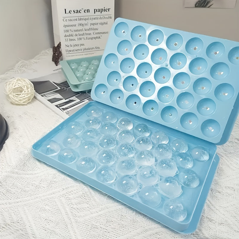 Silicone Ice Tray with Lid 33 Cubes Odorless Dustproof for Cocktails and Beverages