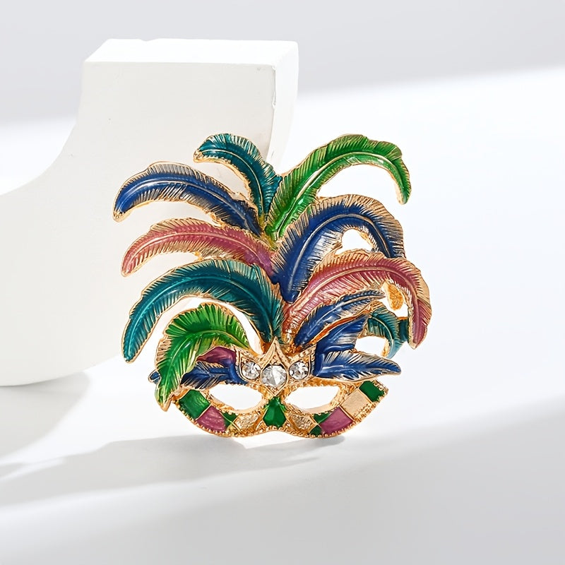 Vintage Alloy Feather Brooch with Minimalist Irregular Shape