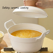 Olla de aluminio para sopa y fideos con revestimiento antiadherente, apta para inducción, ideal para hogar y restaurante