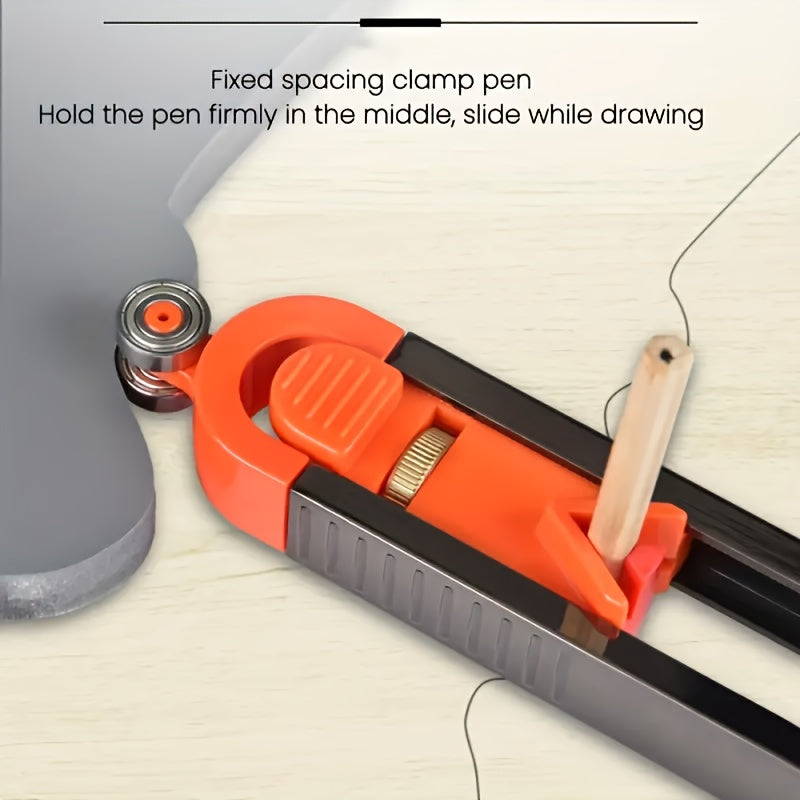 Plastic Contour Gauge with Lock, Adjustable Profile Tool for Woodworking