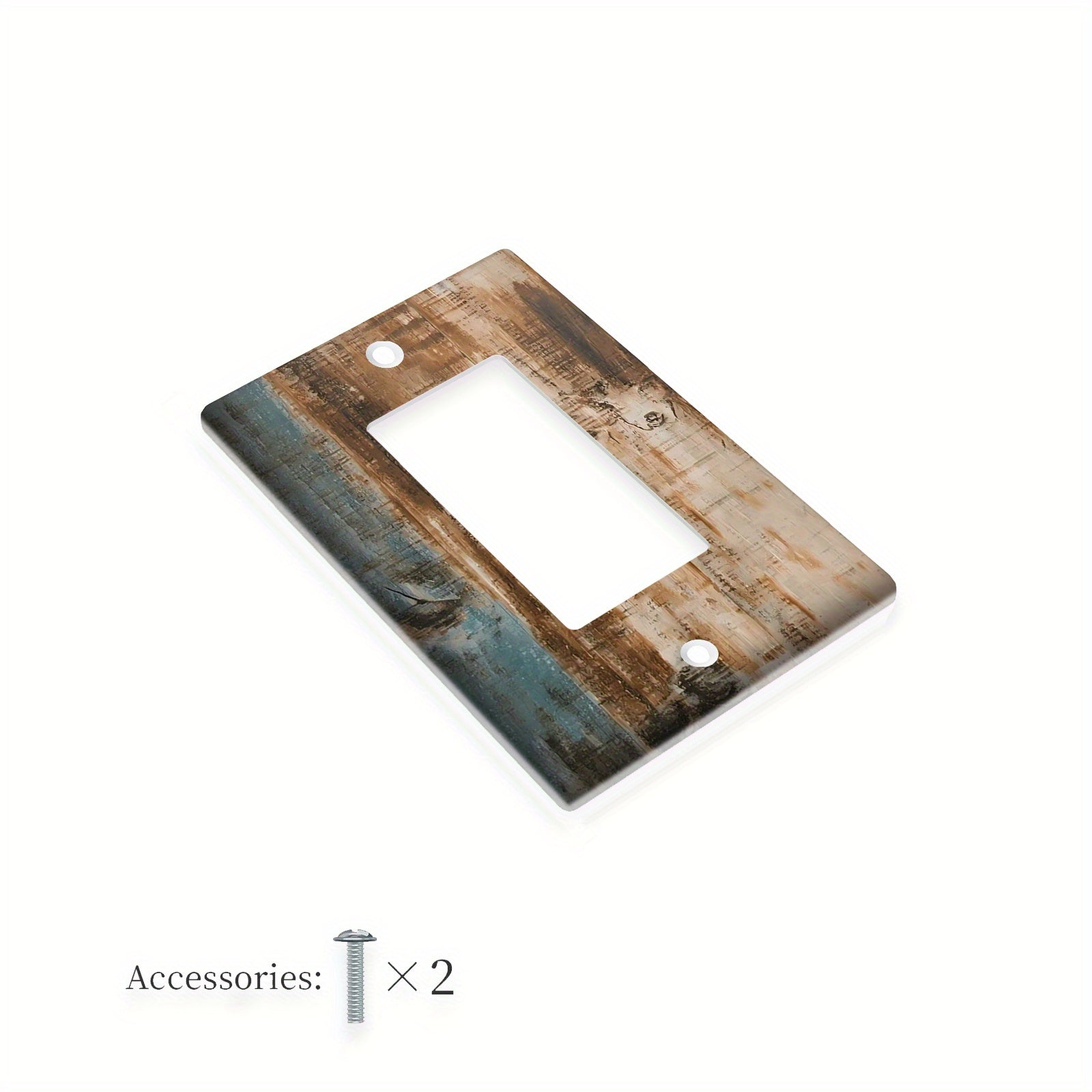 Rustic Brown Wood Light Switch Cover Distressed Animal Print Farmhouse Decor