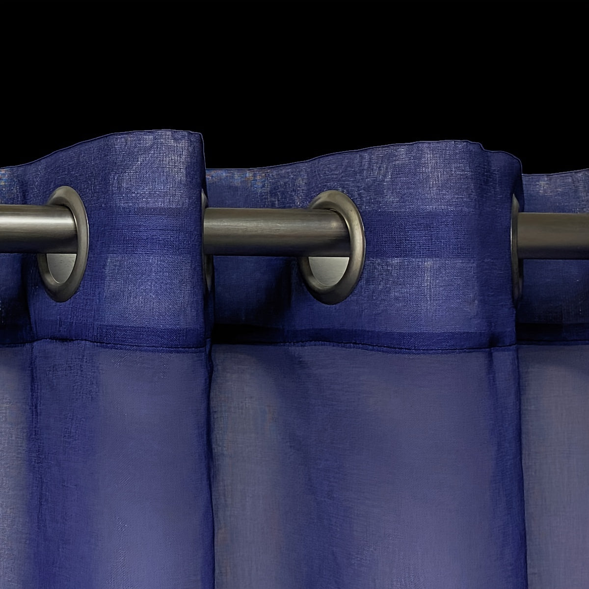 Bohemian Ombre Sheer Curtain Blue to White UV Protective Polyester for Bedroom Living Room