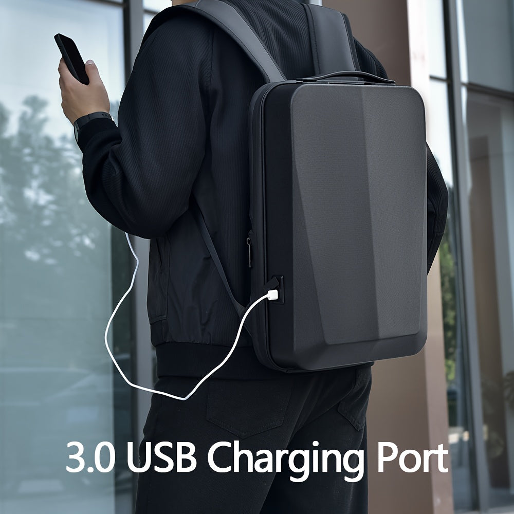 HUABUPS Katta Hajmli Noutbuk Ruksak USB Zaryadlash va Parol Qiluvchi Qopqoq bilan - Sayohat, Biznes, Maktab uchun Ideal - Mustahkam PVC, Ko'p Bo'limli Dizayn, Moslashtiriladigan Tasmalar|Ajoyib sovg'a