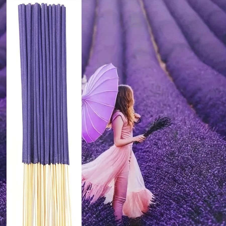 Lavender Incense Sticks 22cm 8.66 Inch 24 or 96 Pieces for Meditation and Relaxation