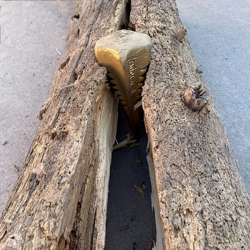 Steel 4-Way Manual Firewood Splitting Wedge 3.5-5lb Outdoor Fireplace Tool