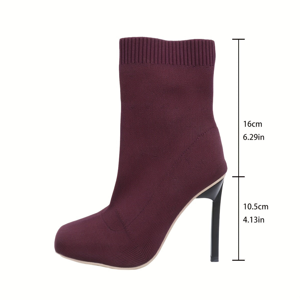 Women’s Mid-Calf Solid Color Square Toe High Heel Boots