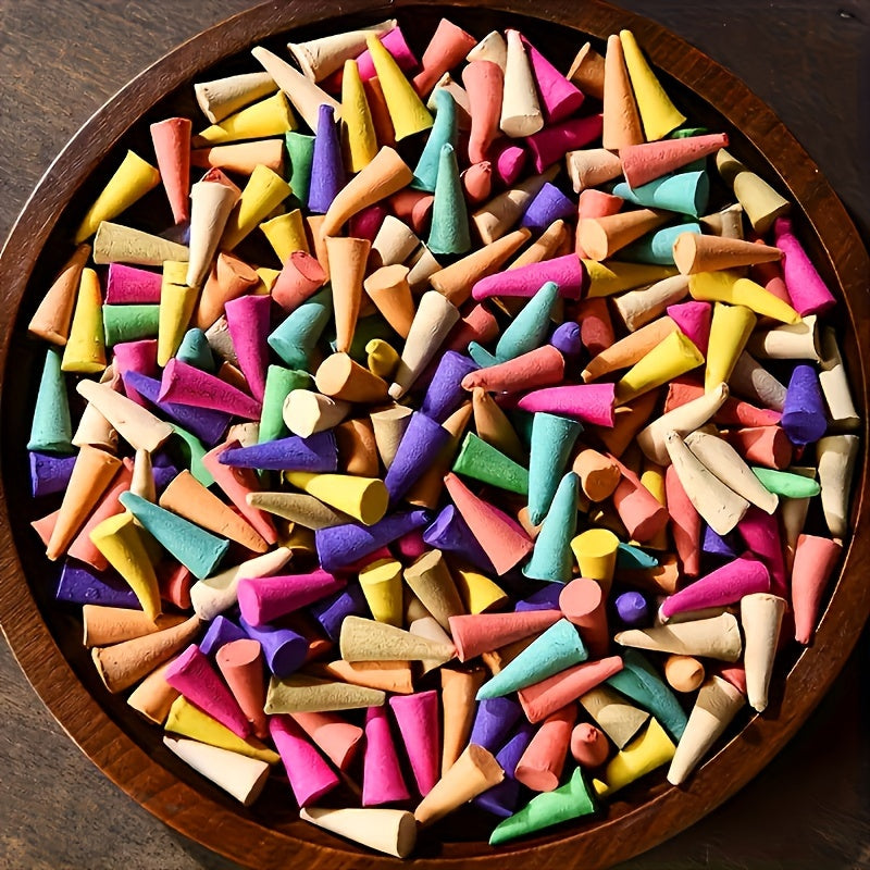 Natural Sandalwood Incense Cones Assorted Scents for Meditation Yoga 32-302 Count