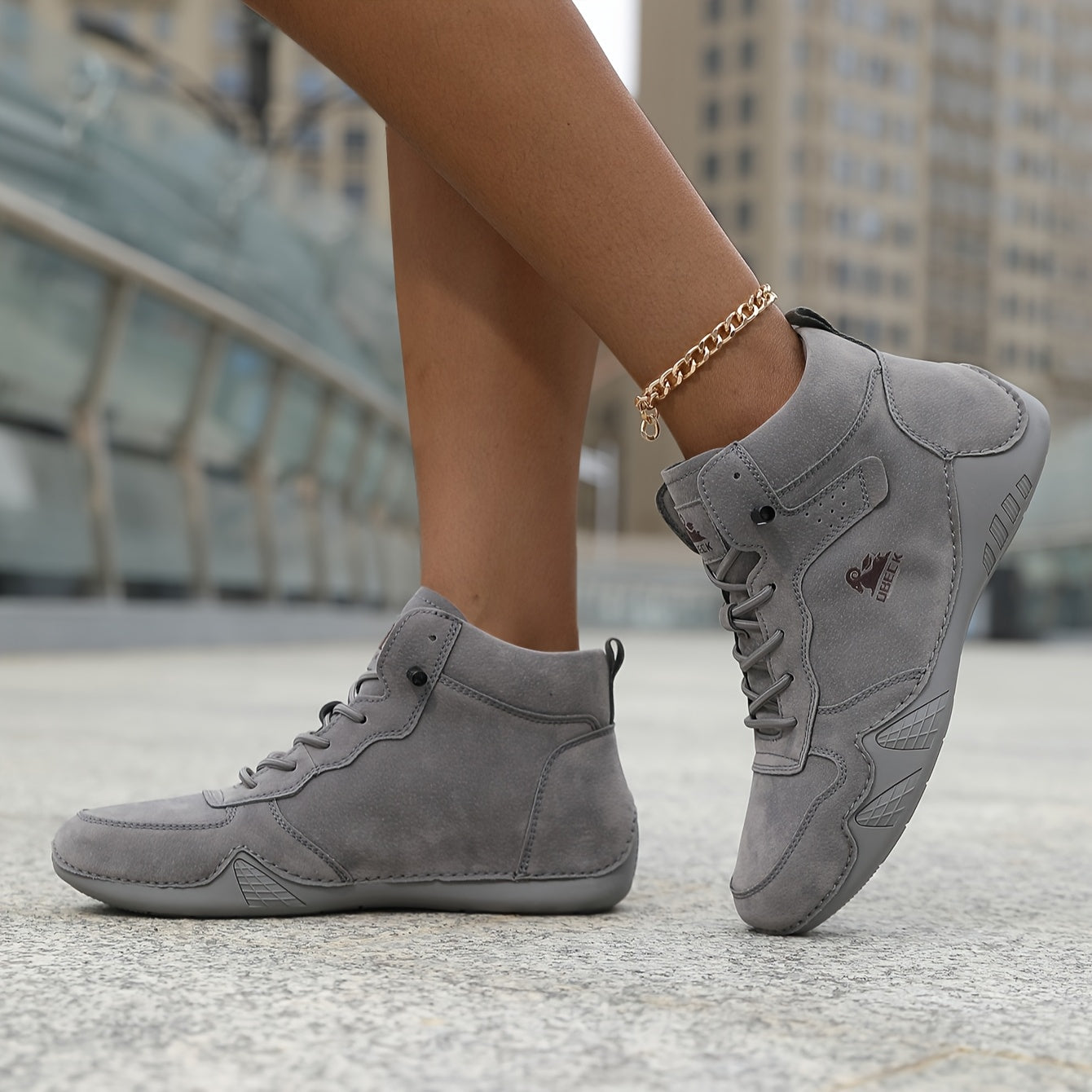 Unisex Leather Octopus Style Cross-Training Work Boots Slip-On