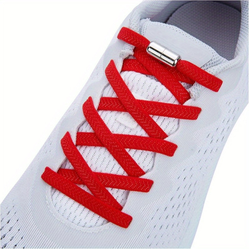 No-Tie Elastic Shoelaces for Kids and Adults, Flexible Easy to Use