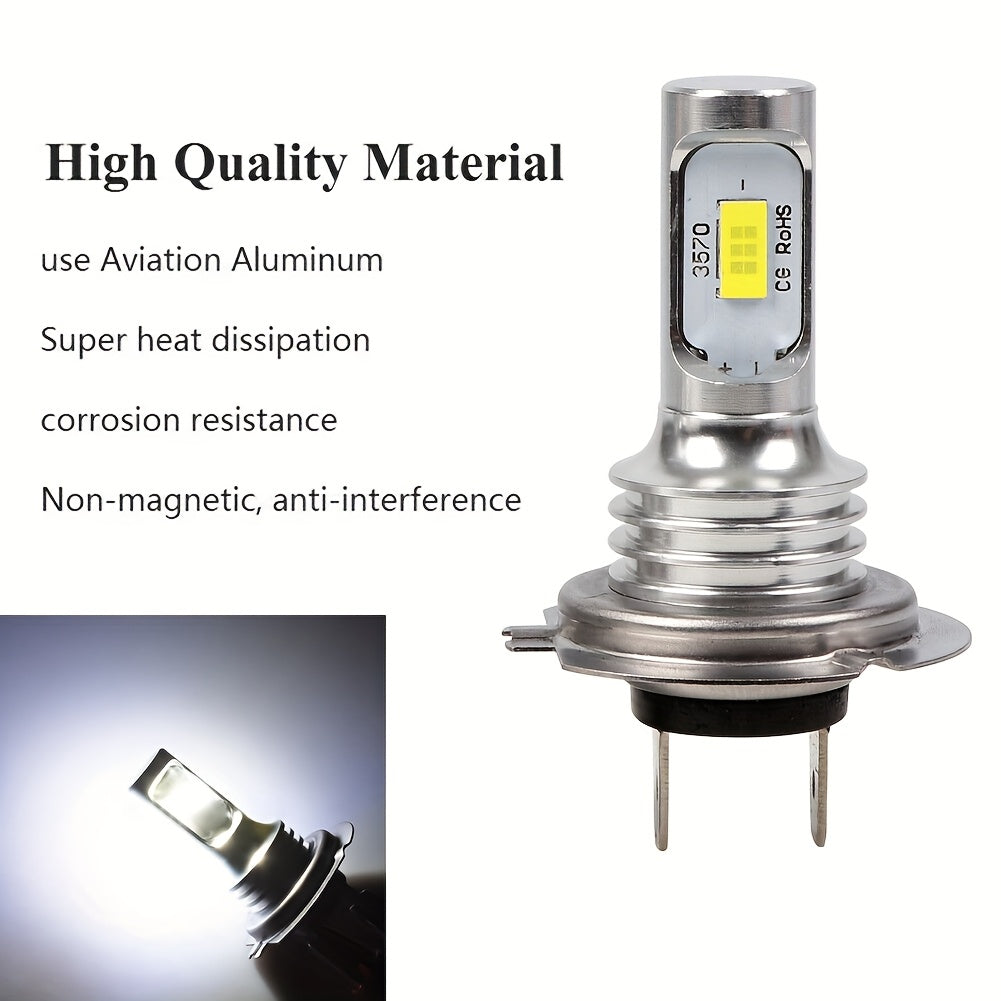 2 Pack H7 LED Headlight Bulbs White 6000K for Car Truck Motorcycle