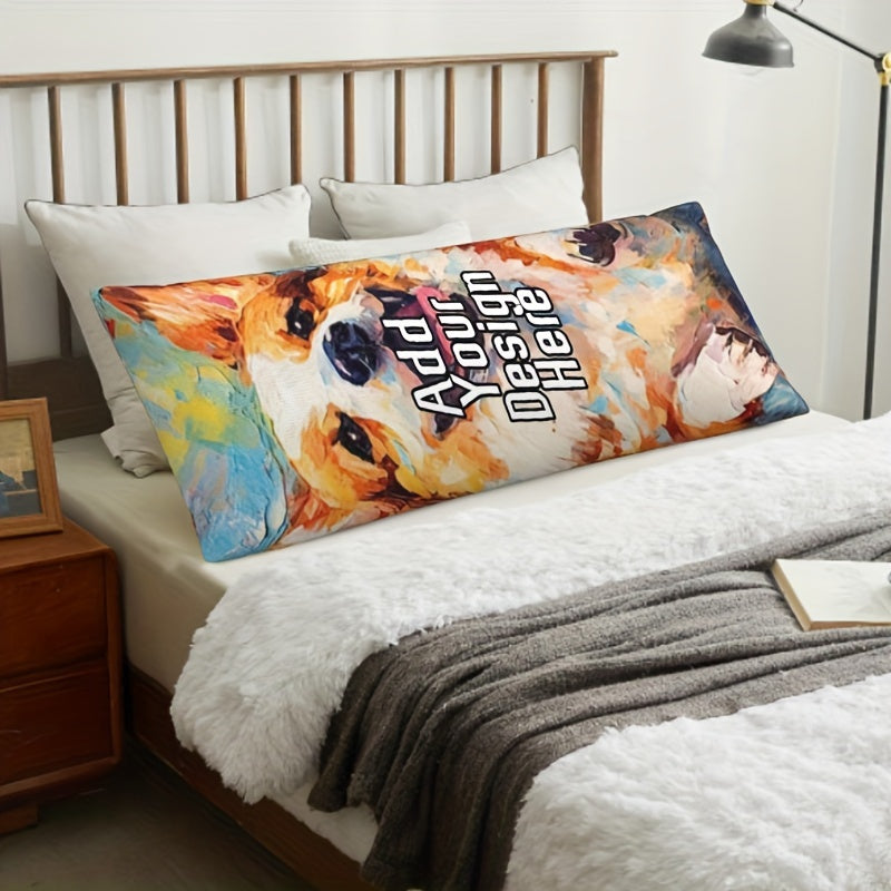 Personalized Photo Body Pillowcase Long Plush Fabric Double-Sided Printed Gift for Adults