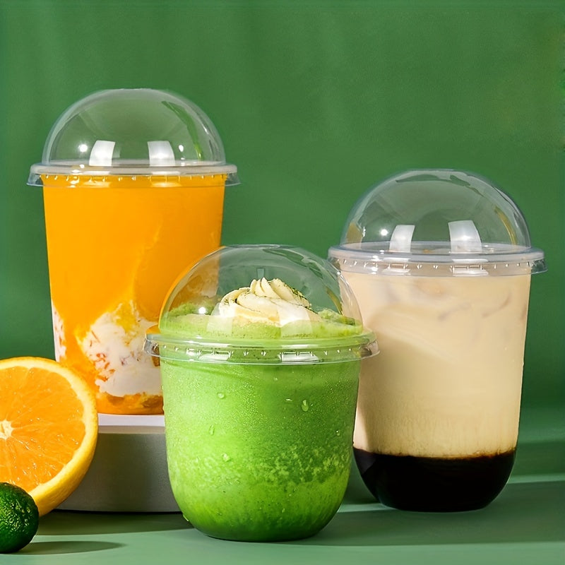 350ml va 460ml hajmdagi qopqoqli bir martalik plastik stakanlar, partiyalar va Rojdestvo yig'inlari uchun juda mos keladi. Pishiriqlar, sharbatlar va sovuq ichimliklar bilan xizmat qilish uchun ideal.