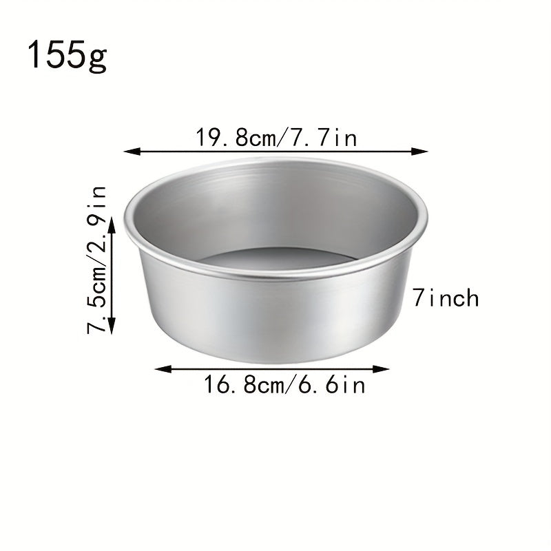 8-Inch Round Oven Cake Mold with Solid Bottom Anodized Aluminum for Chiffon Cakes