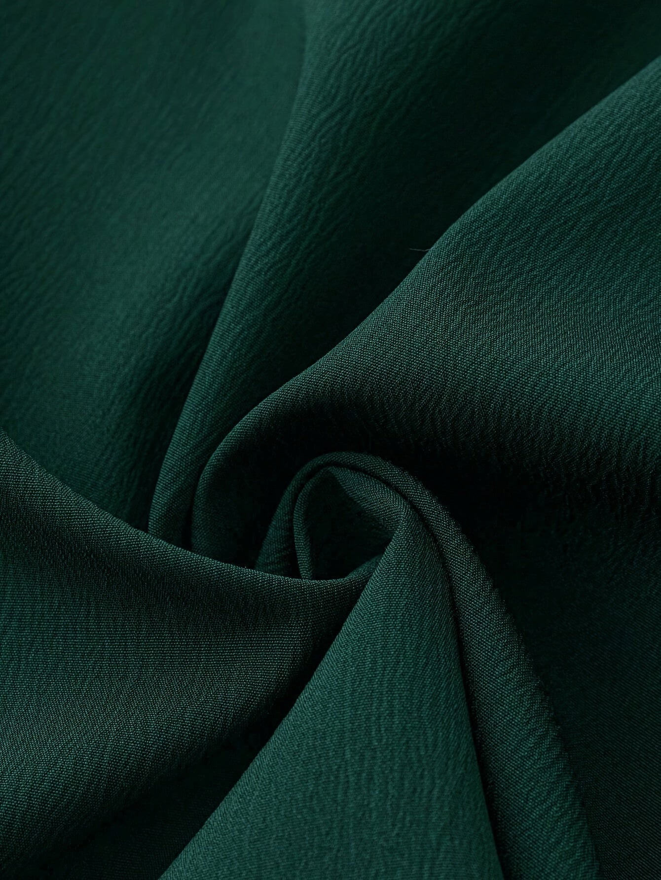 Pantalones de mujer de pierna ancha en verde, de cintura alta, con lazo, de poliéster ligero