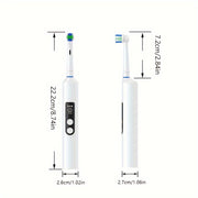 Adult 3D Electric Toothbrush Soft Bristle Rotating Oral Care with 2 Brush Heads