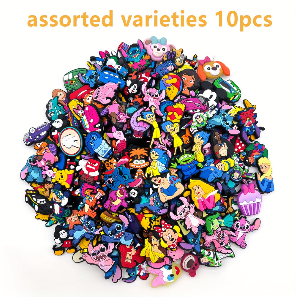 Random Disney Shoe Charms Sandals Pendant Buttons for Kids and Adults
