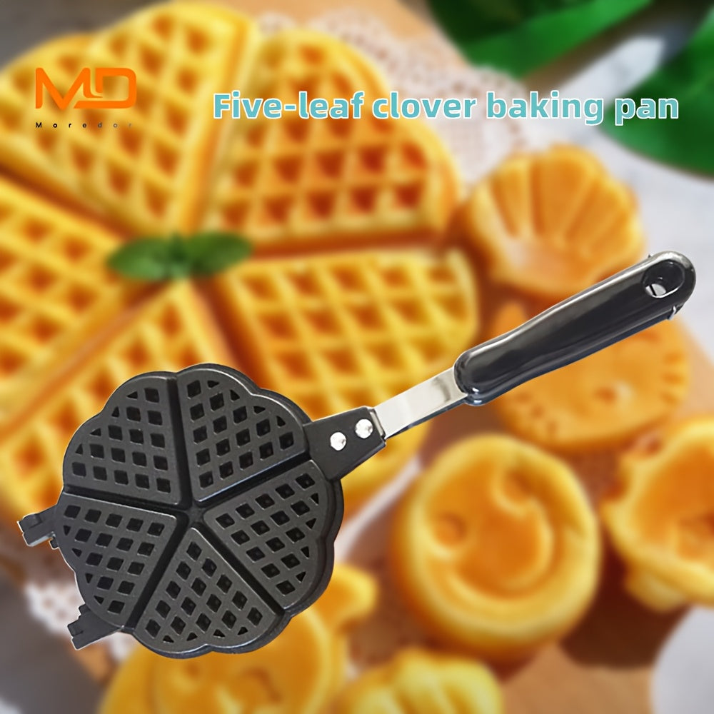 6 dyuymli yurak shaklidagi yopishqoq bo'lmagan vafli tayyorlagich, Belgiya vafli uchun teng issiqlik bilan