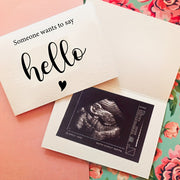 Pregnancy Announcement Card with Envelope for Family and Grandparents