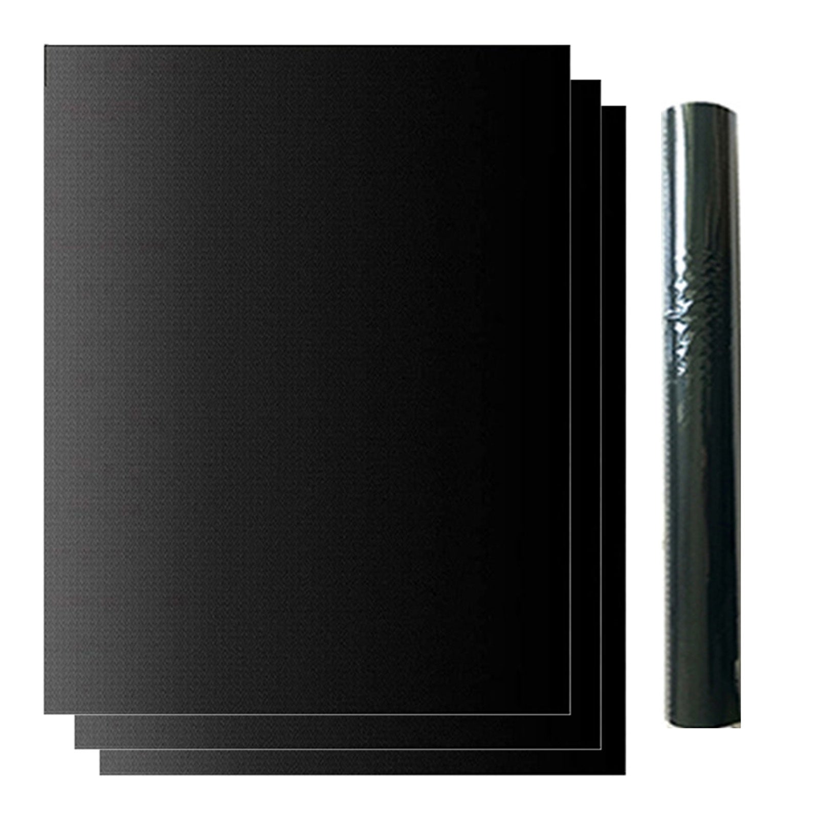 BBQ va Ochiq Havoda Pishirish uchun Mustahkam Pechka Mat - Qora Fibroplastdan Yasalgan, Mikroto'lqinli Pechlar uchun Ideal va To'kilmalariz Pishirish