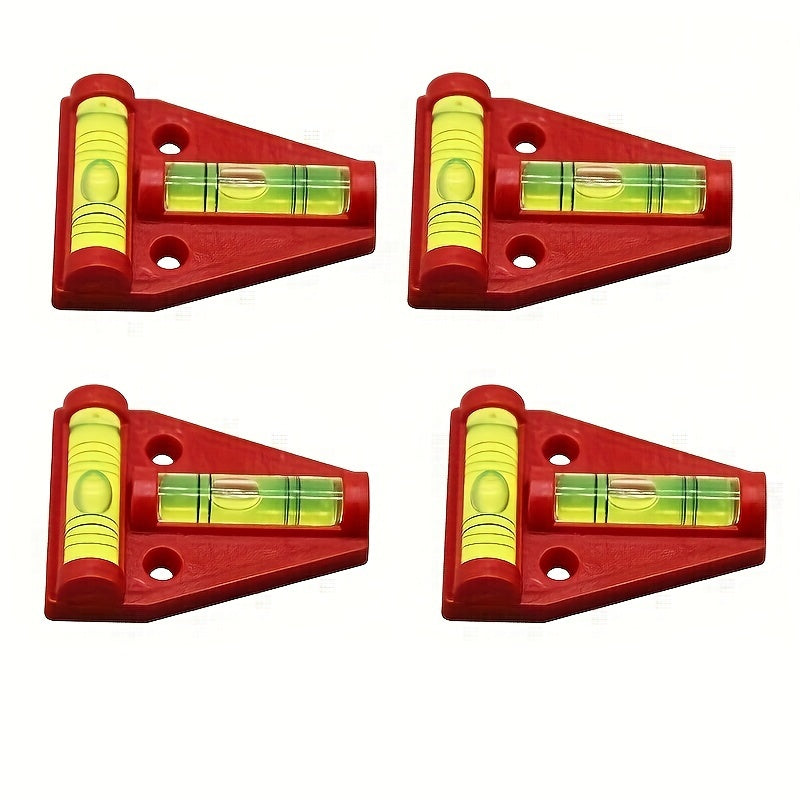 Juego de 4 niveles de burbuja impermeables para autocaravanas, comprobador cruzado, nivelador externo de expansión para camper y remolque