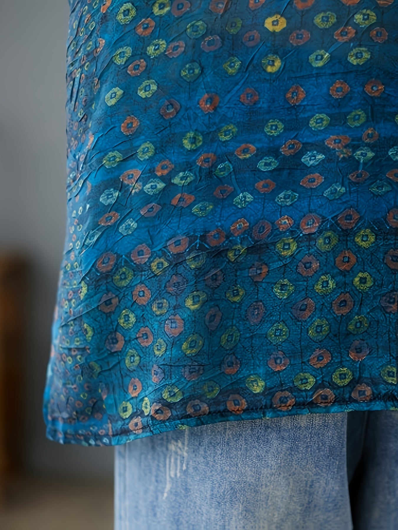 Women's Plus Size Short Sleeve T-Shirt Lightweight Polyester Vibrant Tribal Print