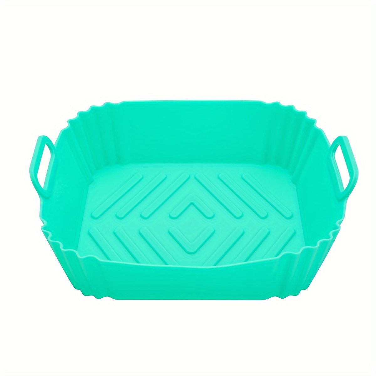 Square Reusable Silicone Air Fryer Baking Pan Non-Stick Heat Resistant 240°C