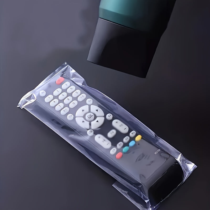 20-Pack Transparent PVC Heat Shrink Remote Control Covers for Air Conditioner and TV Remotes