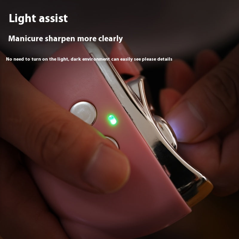 Portable USB Rechargeable Nail Trimmer and Grinder for Men Women Pets 3-Speed Low Noise