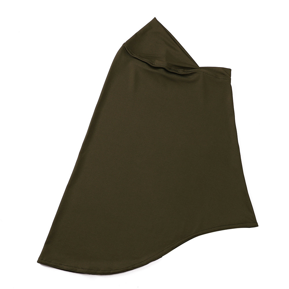 Ladies' Stretch Hijab Scarf Soft Breathable Polyester Lace Trim Full Chin Coverage in Multiple Colors