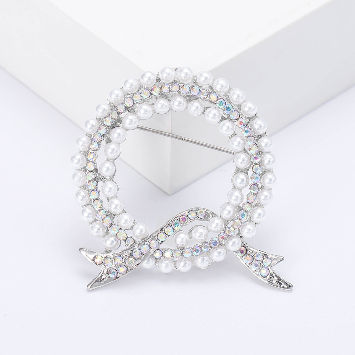 Elegant Rhinestone Brooch Pin Irregular Shape Jewelry for Women