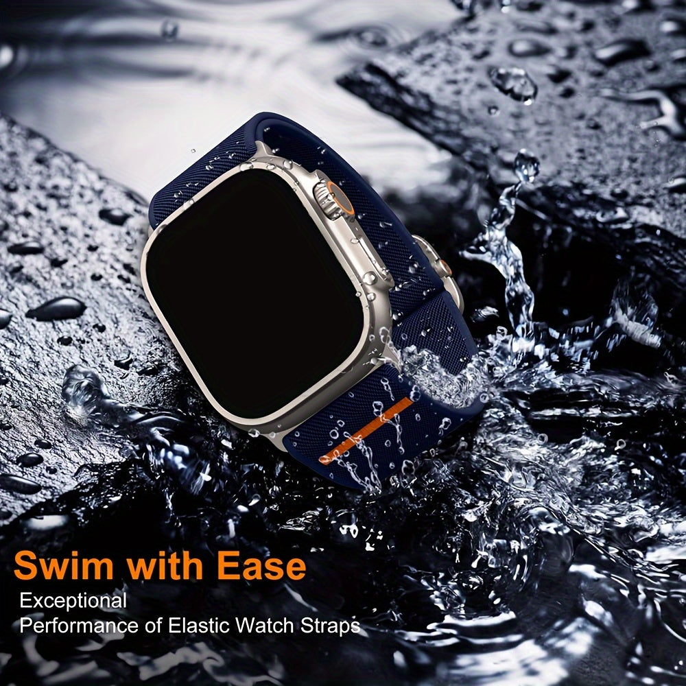 Stretchy Nylon Sport Band for Apple Watch Ultra Series 42mm 49mm Men Women