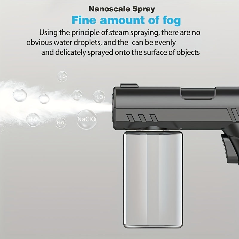 Handheld Nano Mist Spray Gun with Large Fog Output Rechargeable USB Ergonomic Handle