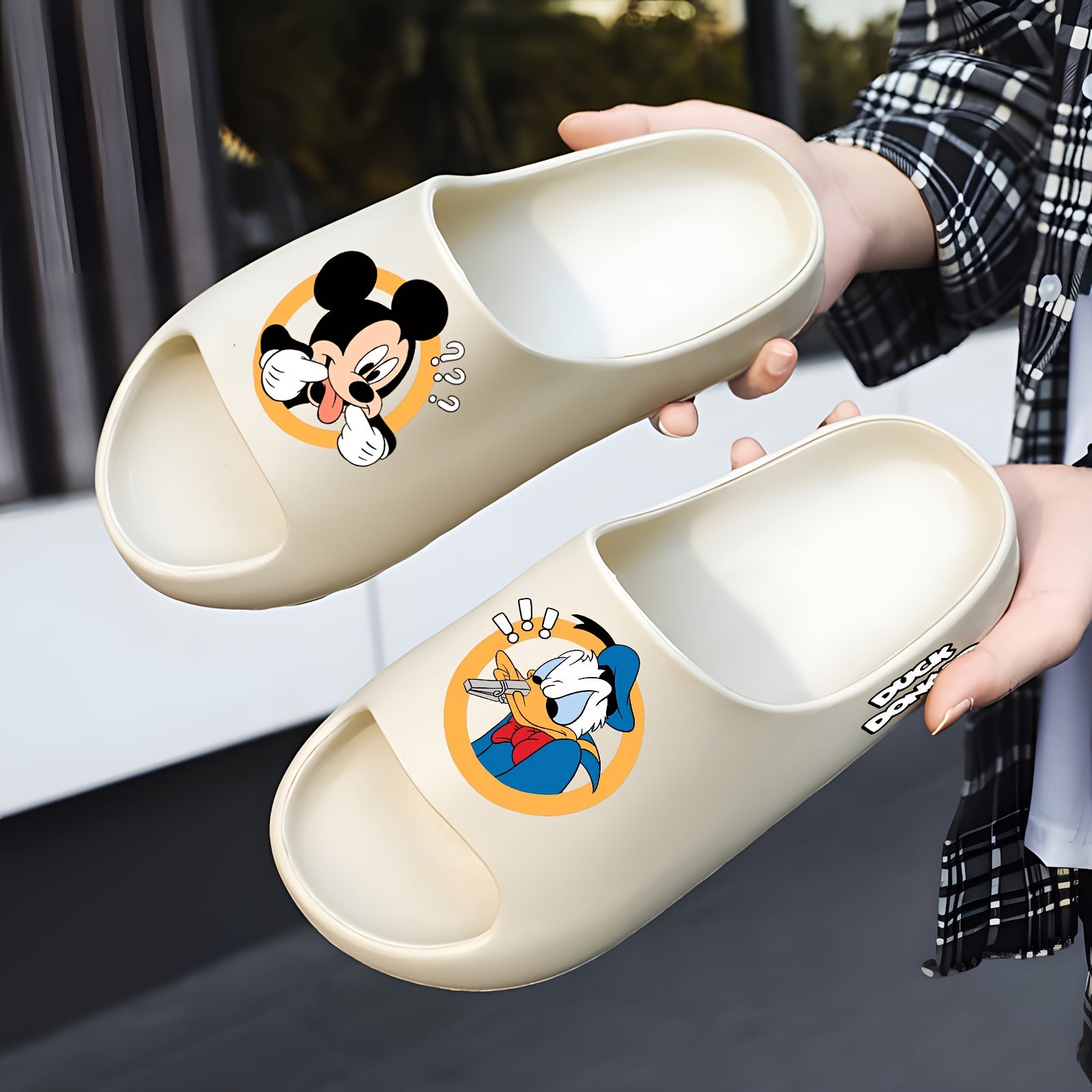 Unisex EVA Slides Open-Toe Breathable Shower and Beach Shoes