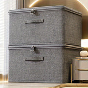 Caja de almacenamiento de poliéster de gran capacidad con cerradura de contraseña para ropa y documentos