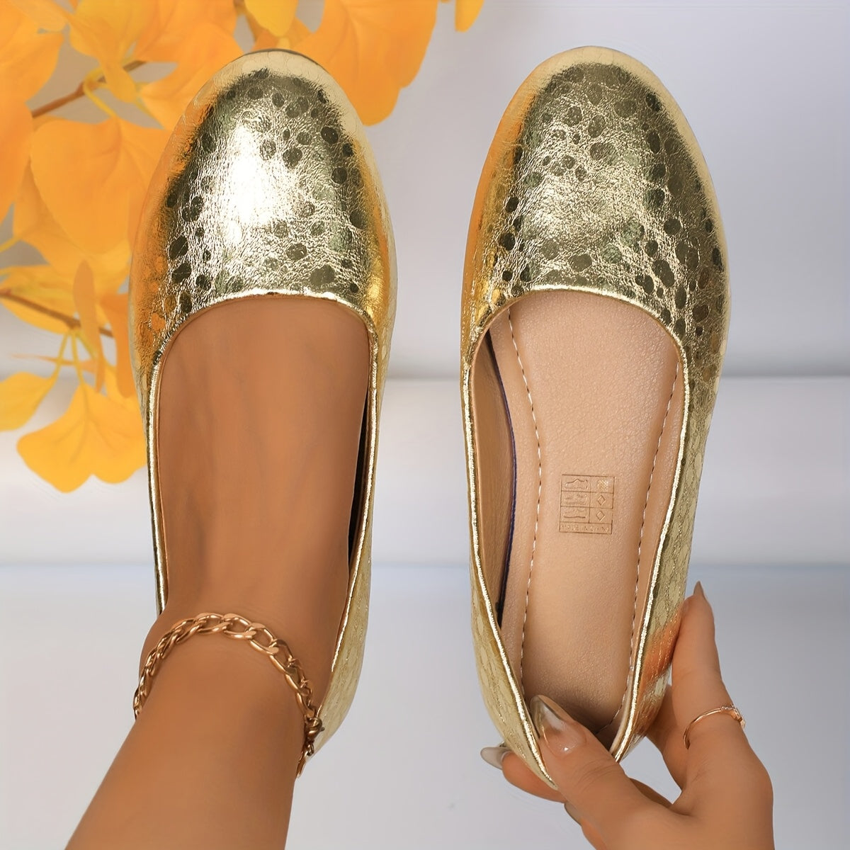 Women's Flat Shoes Comfortable Leather Slip-On Casual Black