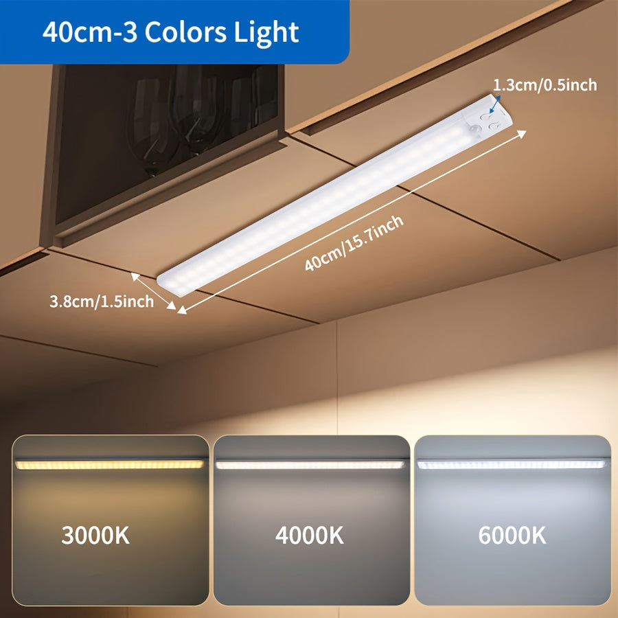 Rechargeable LED Motion Sensor Wall Light with Adjustable Brightness and Infrared Sensing for Closets and Stairways