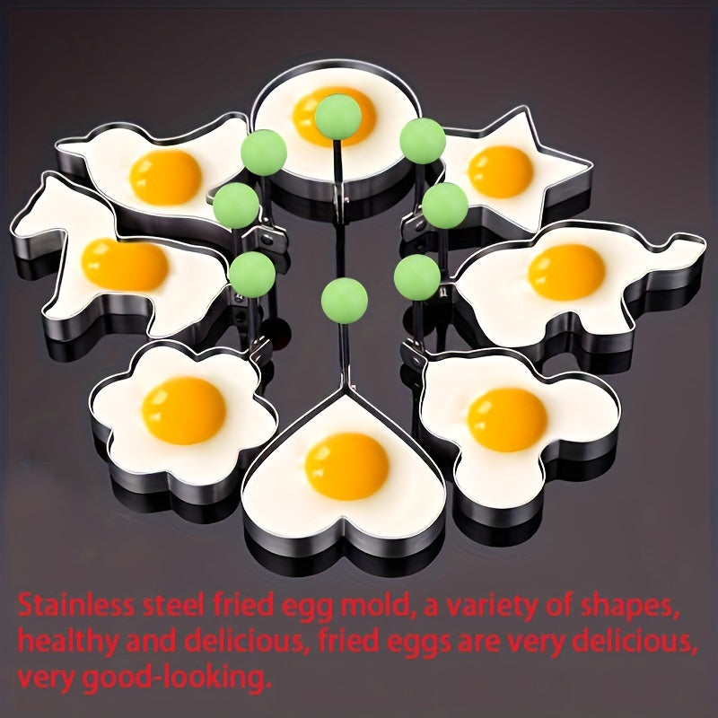 Stainless Steel Fried Egg Rings Pancake Shapers Omelette Molds Kitchen Utensils Set