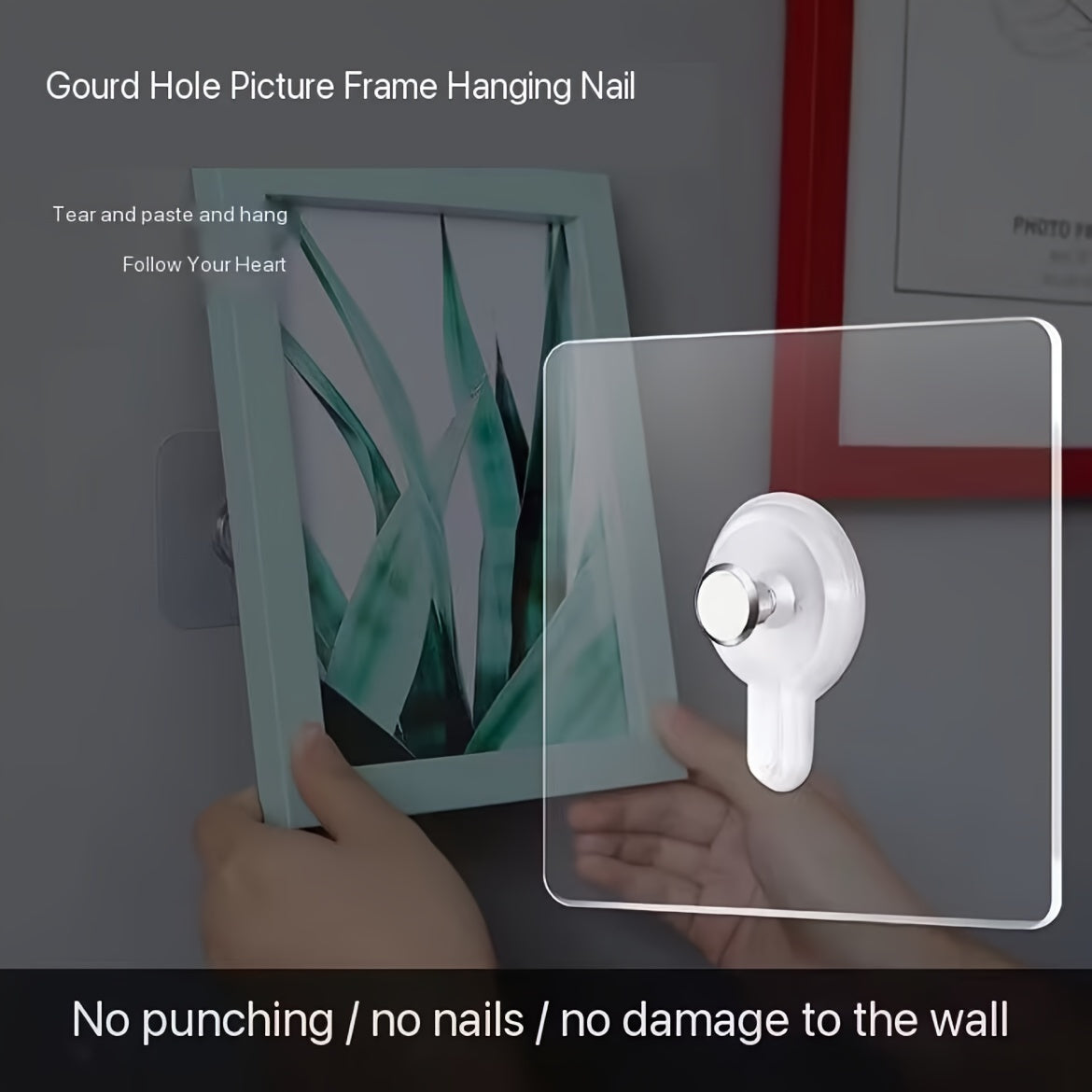 10 шт. Прочные самоклеящиеся крючки для стен для легкого подвешивания картин - моющиеся, многоразовые, без пробивания - идеально подходят для домашнего декора и организации