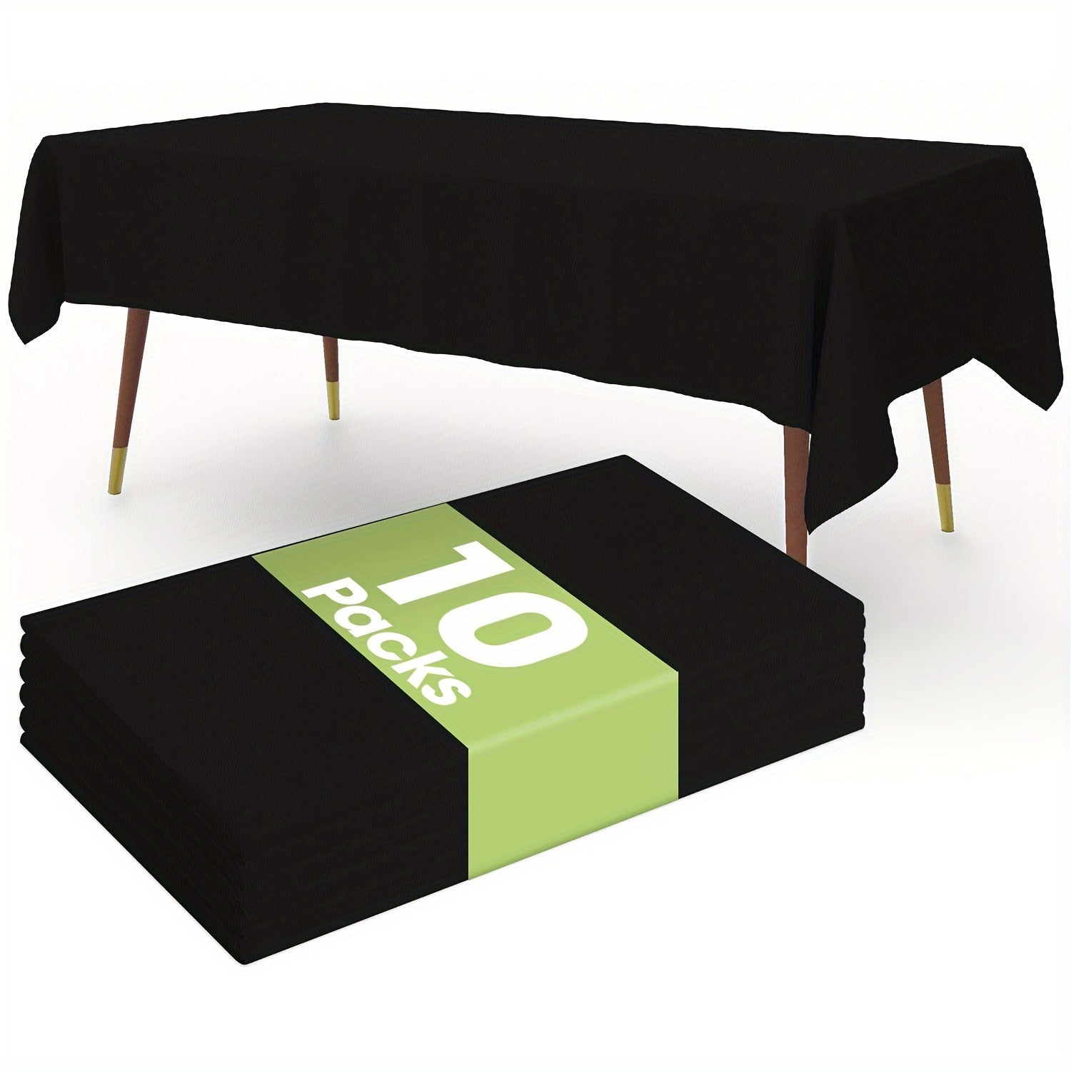 Набор из 10 водонепроницаемых пластиковых скатертей, прямоугольных, для мероприятий внутри помещений и на улице