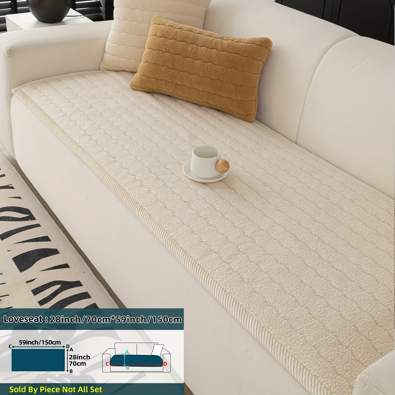 Bohemian Style Washable Pet-Friendly Non-Slip Sofa Cover for Living Room and Office