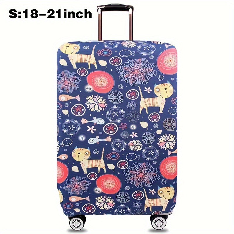Cartoon Patterned Elastic Luggage Cover for Travel Suitcase or Duffle Case