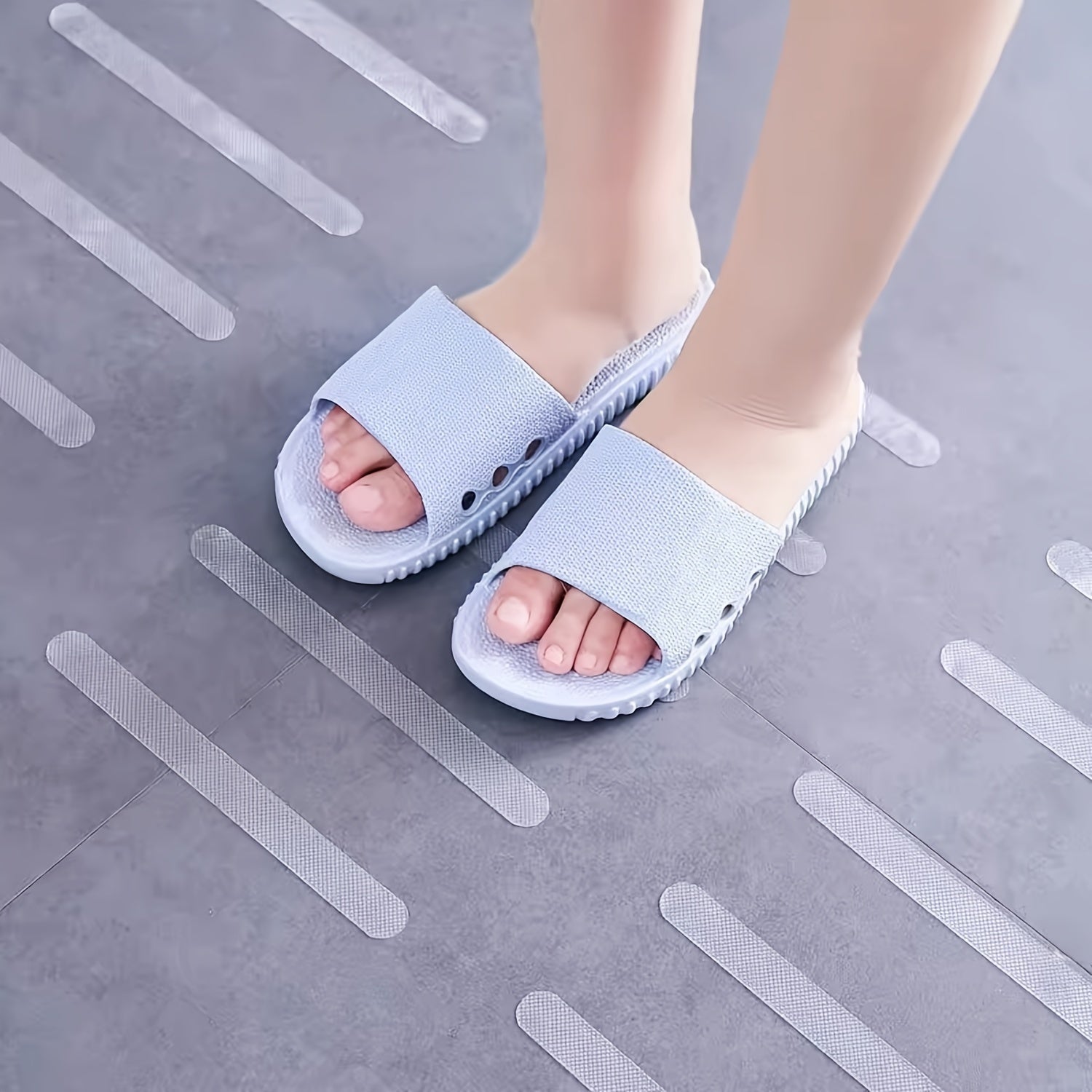 Set of 42 Non-Slip Stickers for Bathroom Shower Stairs Bathtub Floor Safety