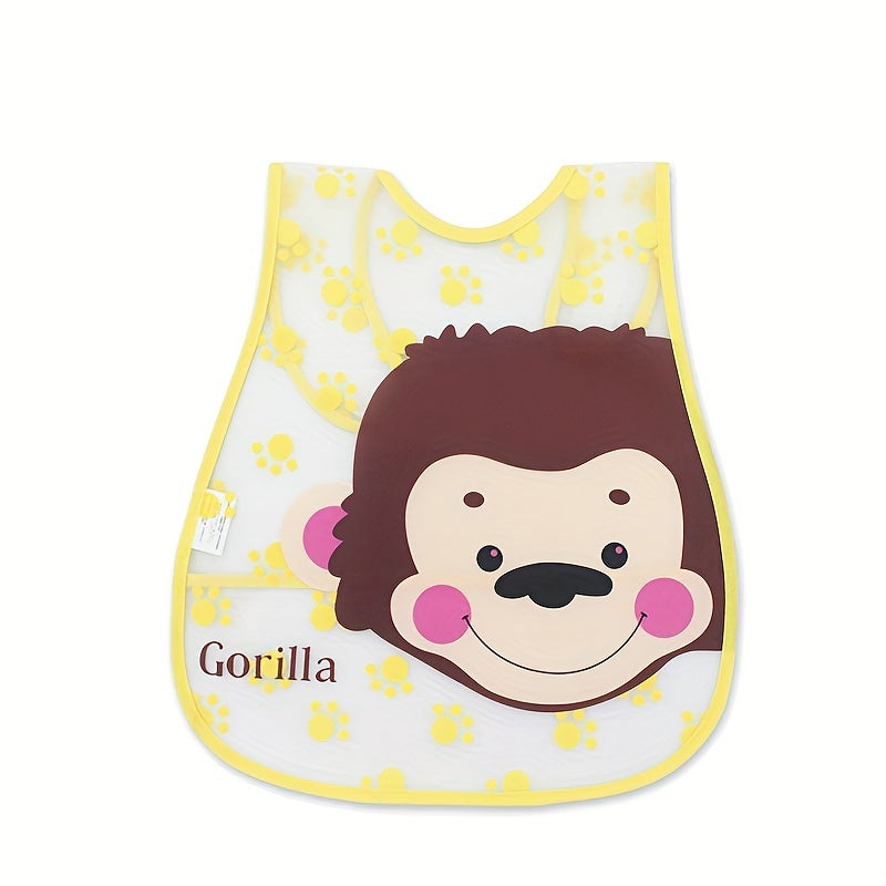 Waterproof Baby Bib for Boys and Girls with Snap Closure and Dirt-Resistant Pockets