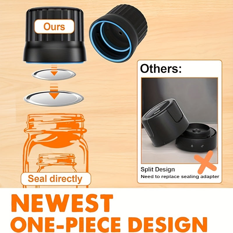 Kit de sellador al vacío para frascos de conservas eléctricos con motor mejorado para tapas Mason de boca ancha y estrecha