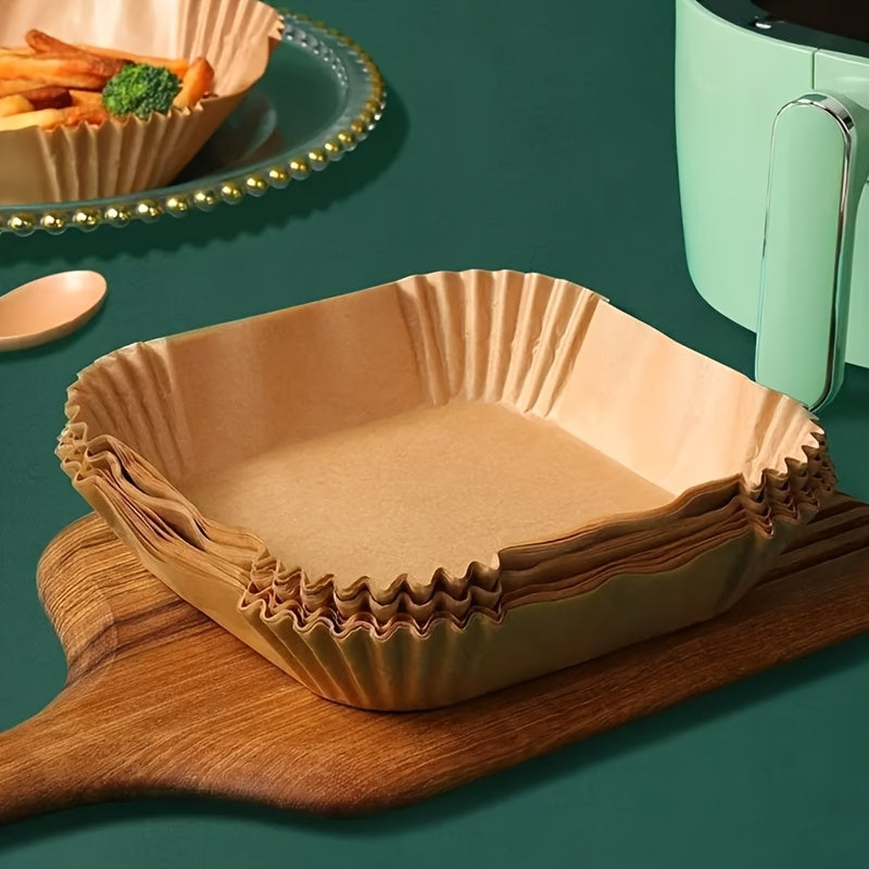 100 Pack Parchment Paper Air Fryer Liners Non-Stick Microwave Safe