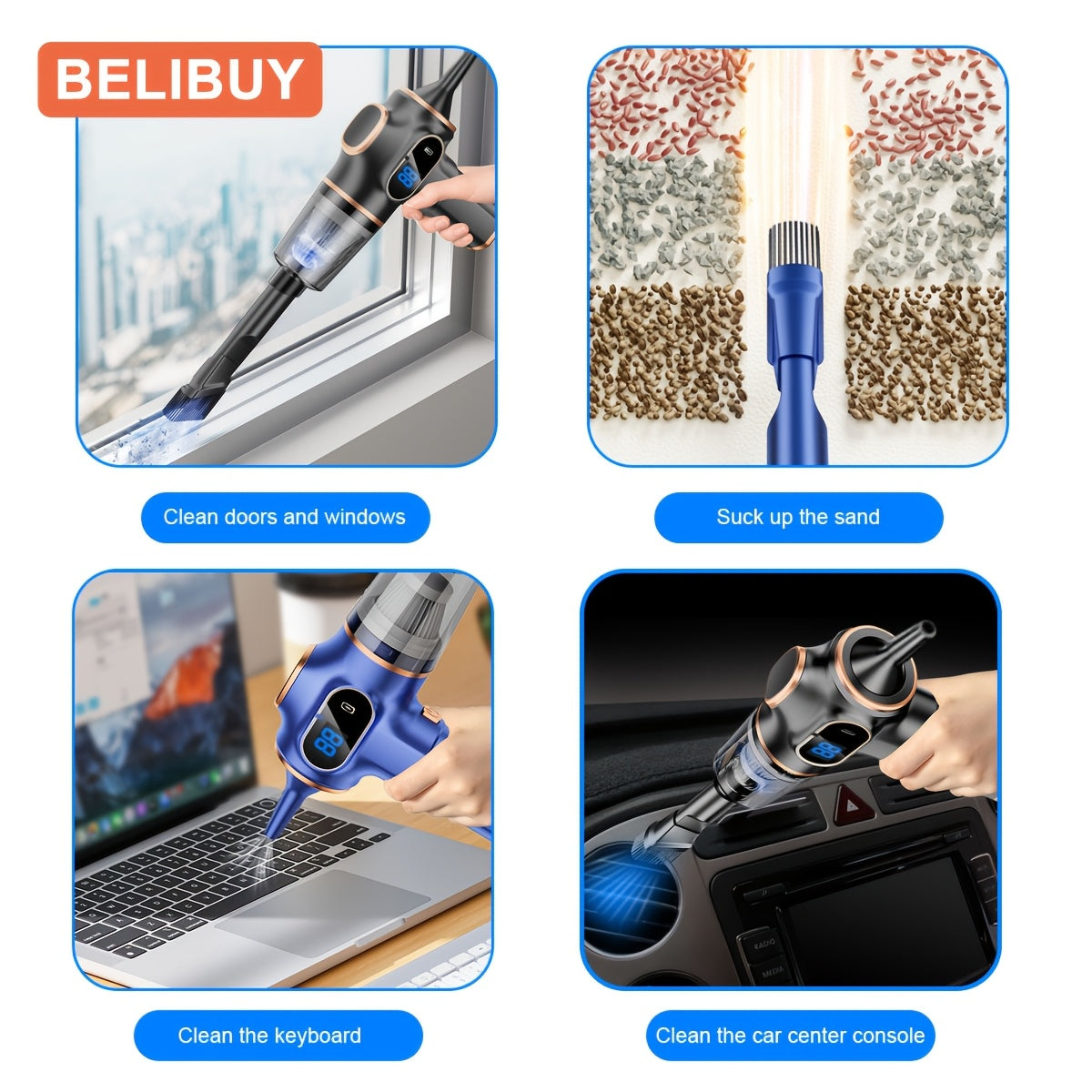 Uy va avtomobil uchun yuqori quvvatli simsiz qo‘l yuvish qurilmasi, USB orqali zaryadlash, engil