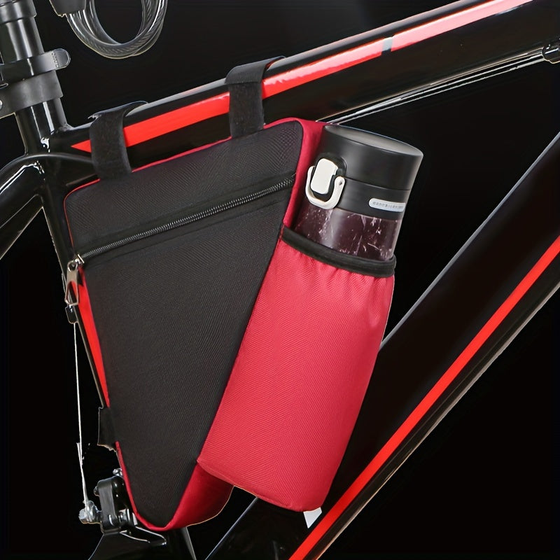 Bolsa para cuadro de bicicleta de montaña, resistente a la intemperie, organizador de almacenamiento para ciclismo