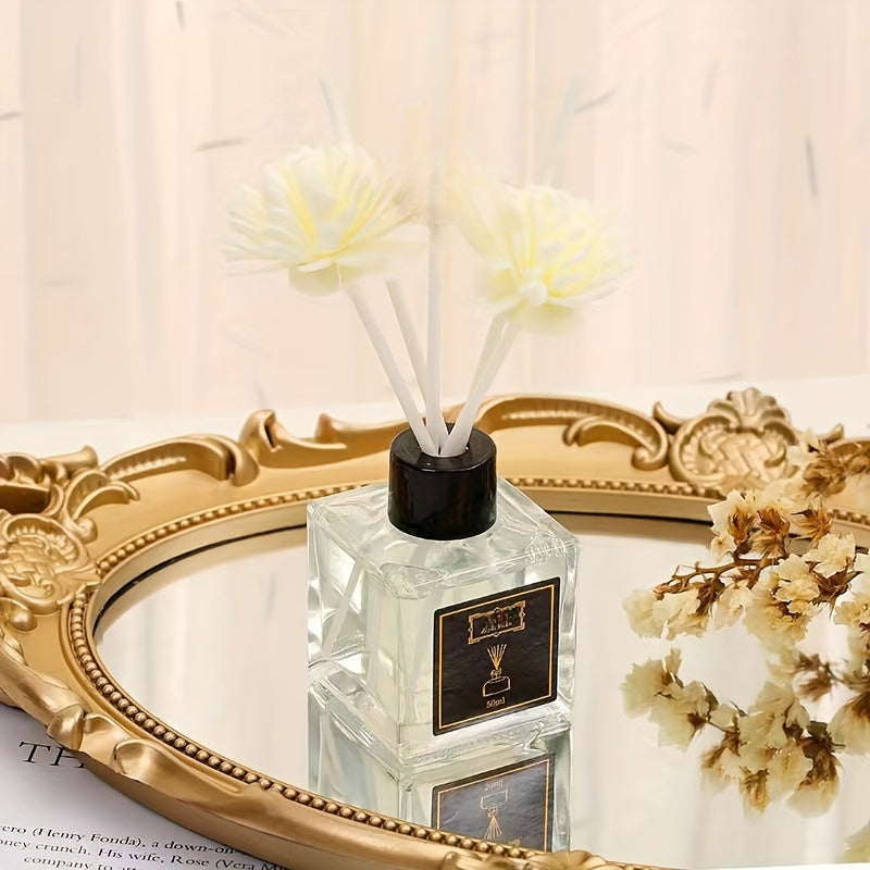 50ml Flameless Reed Diffuser Set with Essential Oil Fragrance Dried Flowers for Home Decor