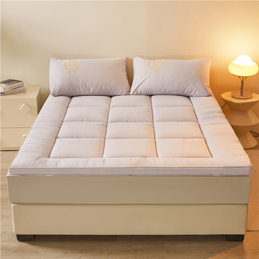 Cooling Mattress Topper Queen Quilted Down Alternative Breathable White 8-20 Inch